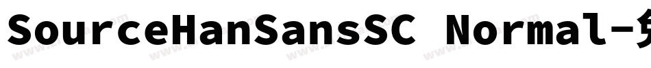 SourceHanSansSC Normal字体转换